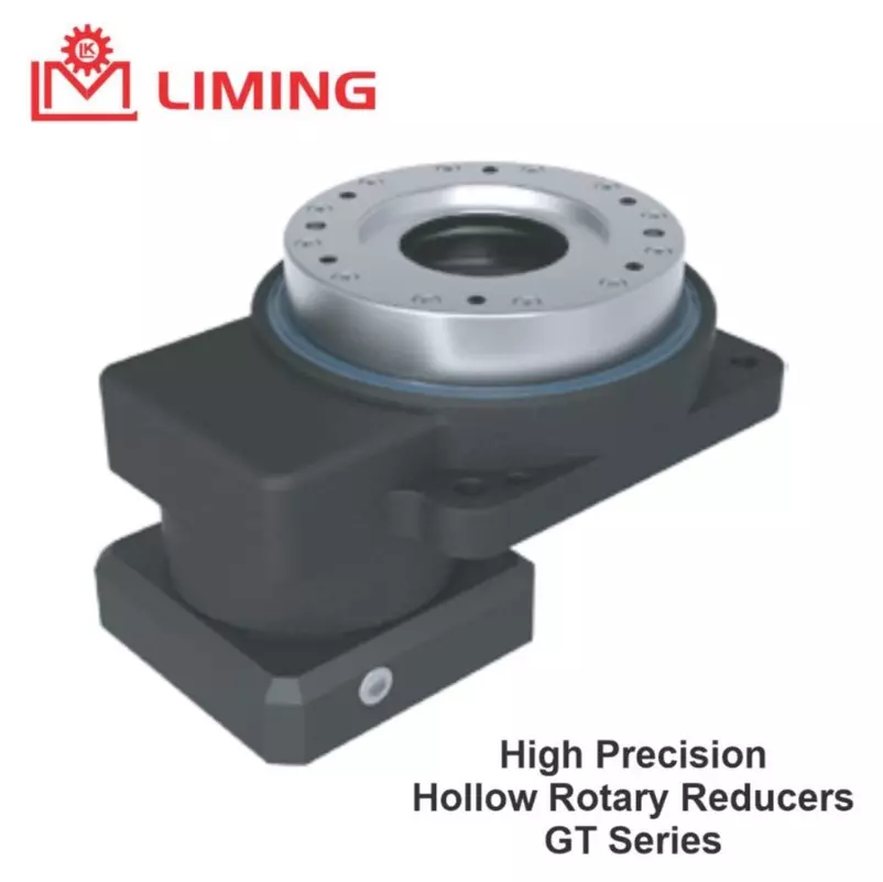Bộ giảm tốc quay rỗng có độ chính xác cao từ dòng GT của Liming, trưng bày thiết kế hộp số servo công nghiệp